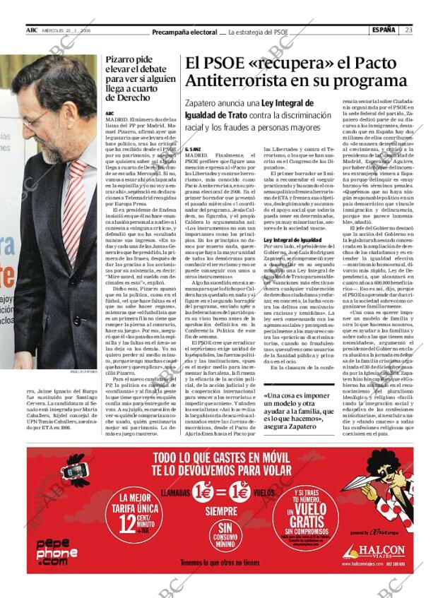 ABC MADRID 23-01-2008 página 23