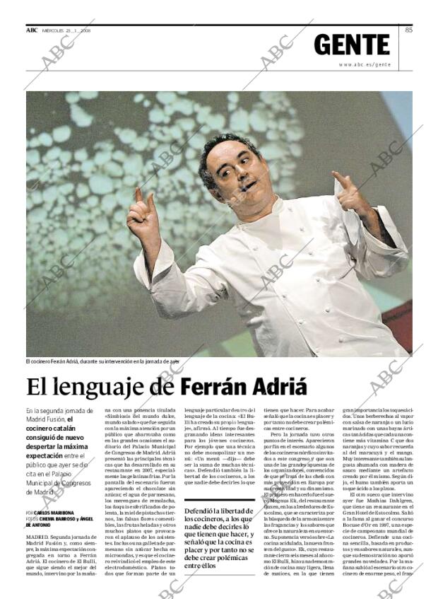 ABC MADRID 23-01-2008 página 85