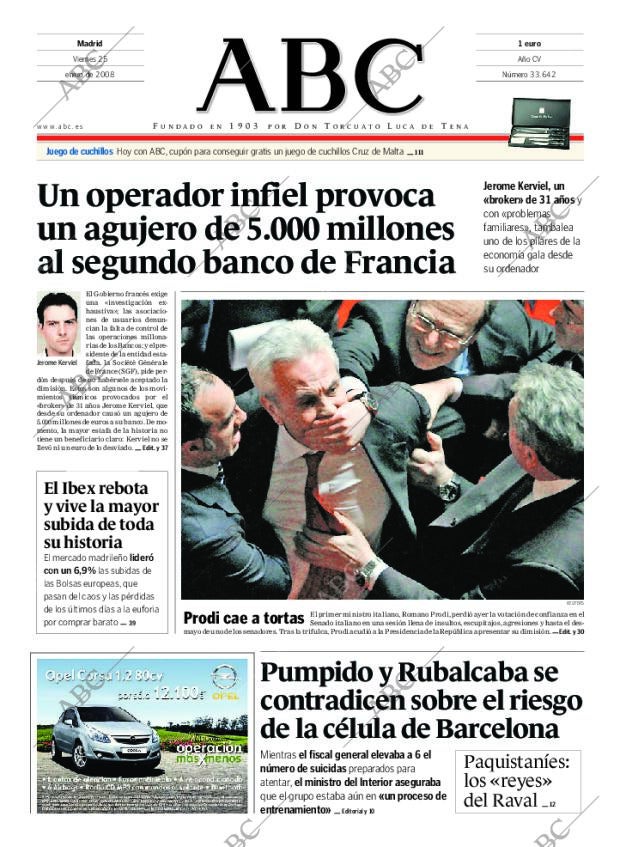 ABC MADRID 25-01-2008 página 1