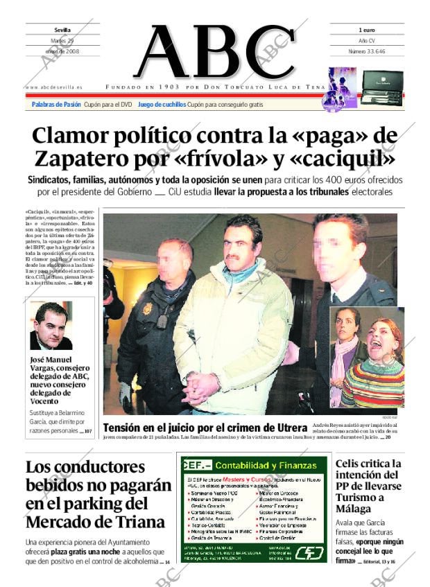 ABC SEVILLA 29-01-2008 página 1