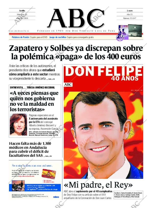 ABC SEVILLA 30-01-2008 página 1