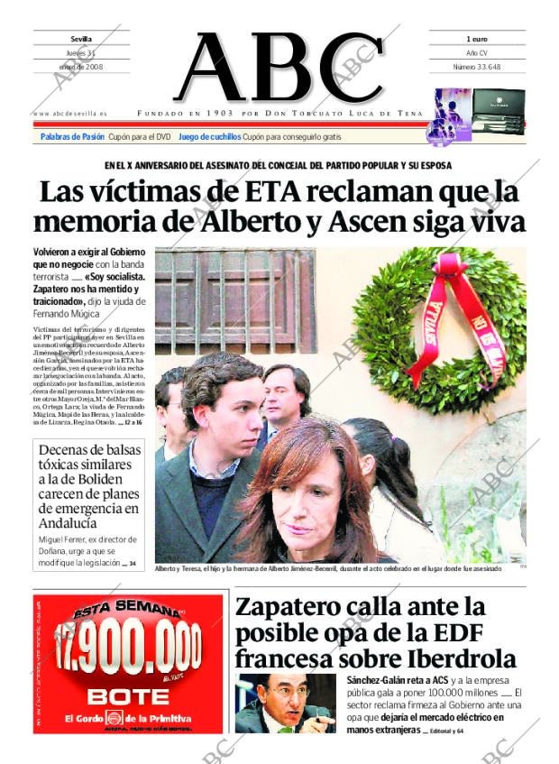 ABC SEVILLA 31-01-2008 página 1