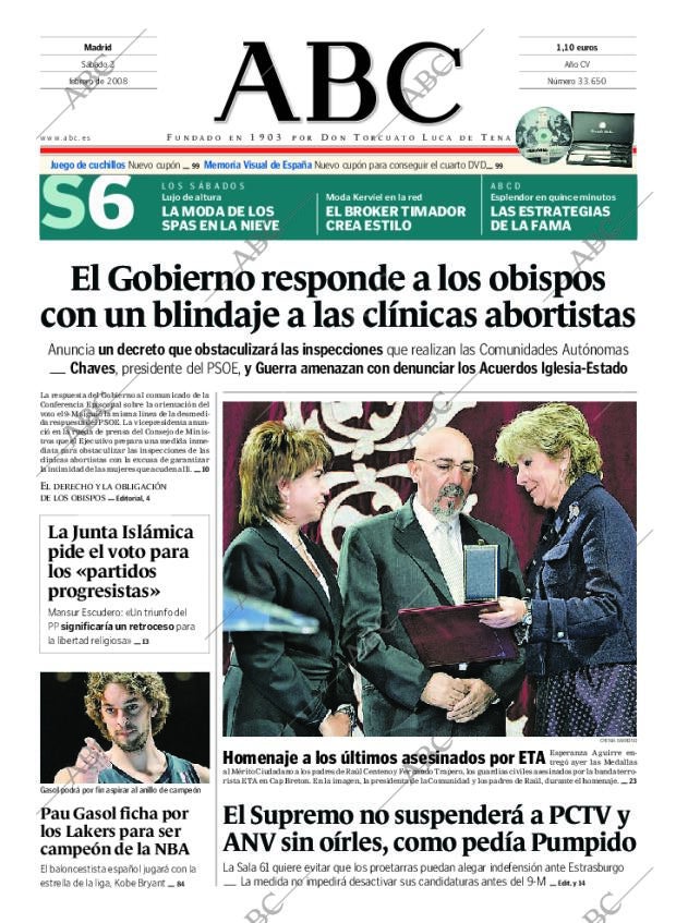 ABC MADRID 02-02-2008 página 1