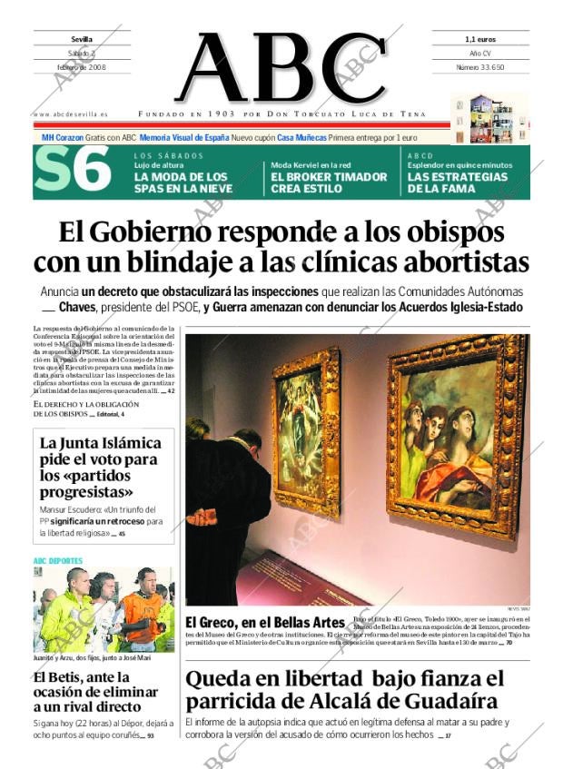 ABC SEVILLA 02-02-2008 página 1