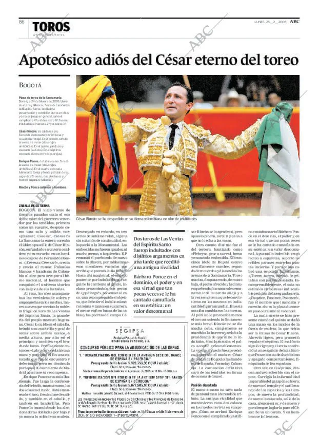 ABC MADRID 25-02-2008 página 86