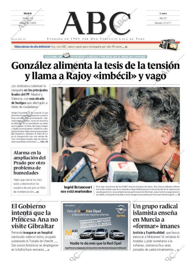 ABC MADRID 29-02-2008 página 1