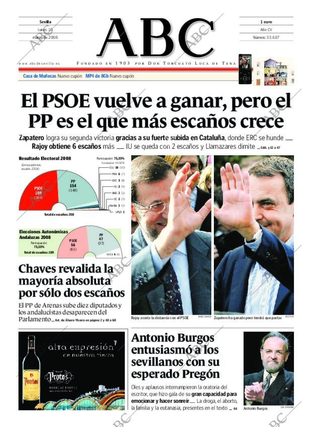 ABC SEVILLA 10-03-2008 página 1