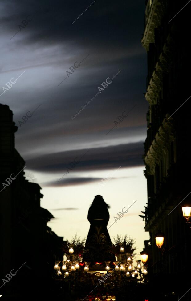 La imagen del Cristo de Medinaceli durante la procesión de Semana Santa