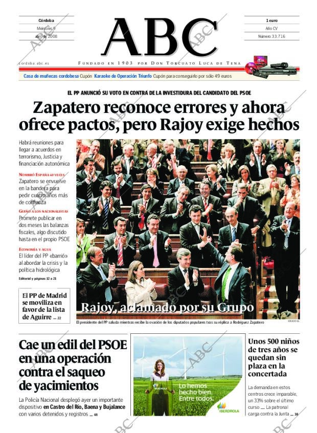 ABC CORDOBA 09-04-2008 página 1