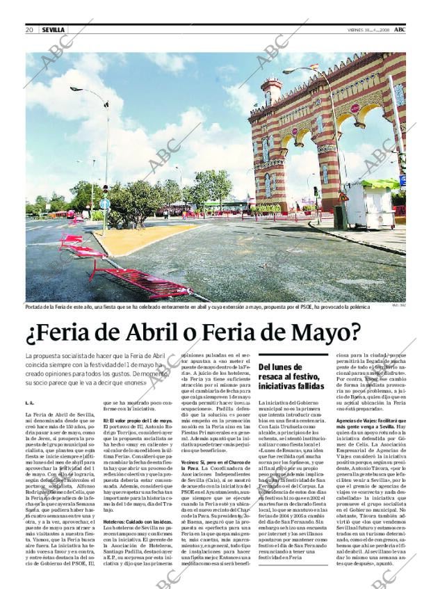 ABC SEVILLA 18-04-2008 página 20