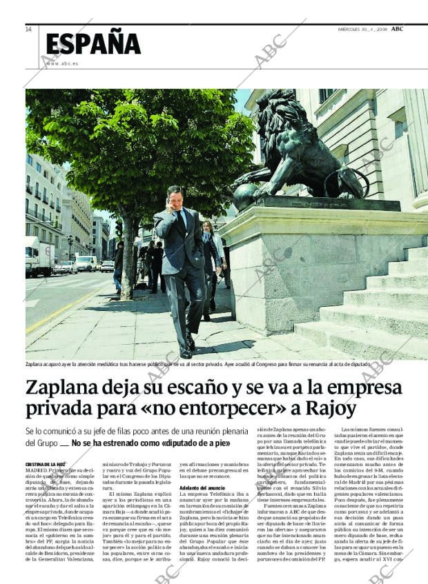 ABC MADRID 30-04-2008 página 14