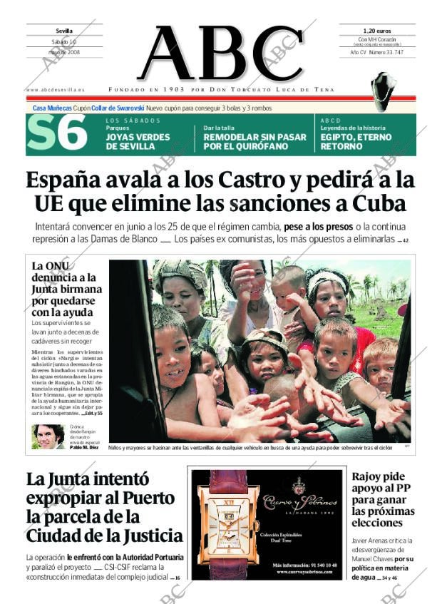 ABC SEVILLA 10-05-2008 página 1