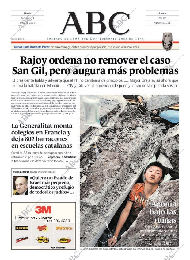 ABC MADRID 14-05-2008 página 1