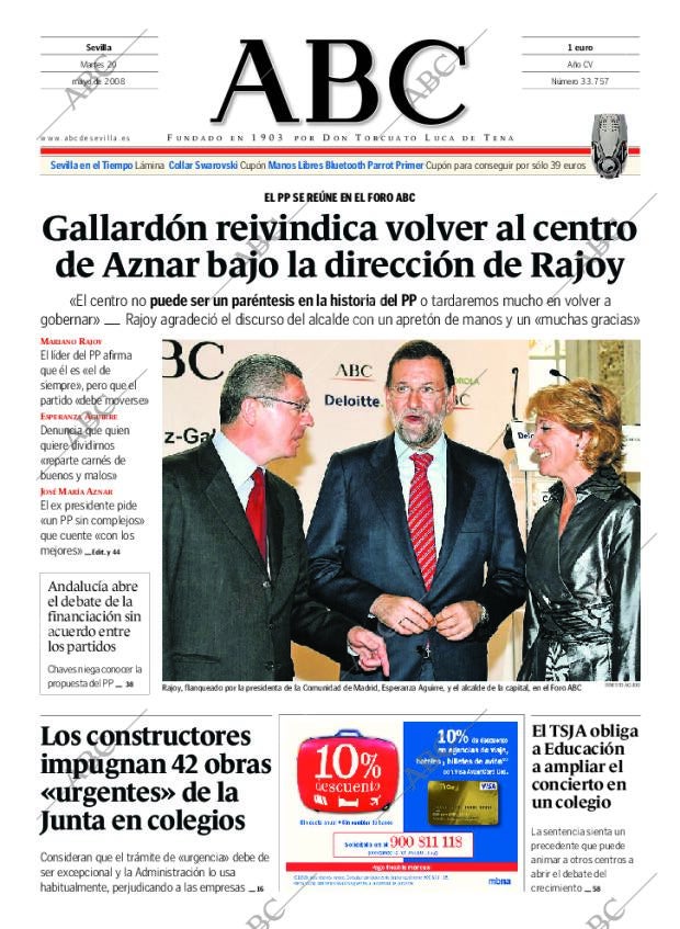 ABC SEVILLA 20-05-2008 página 1
