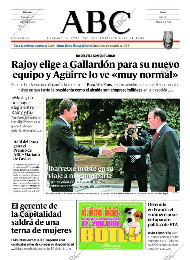 ABC CORDOBA 21-05-2008 página 1