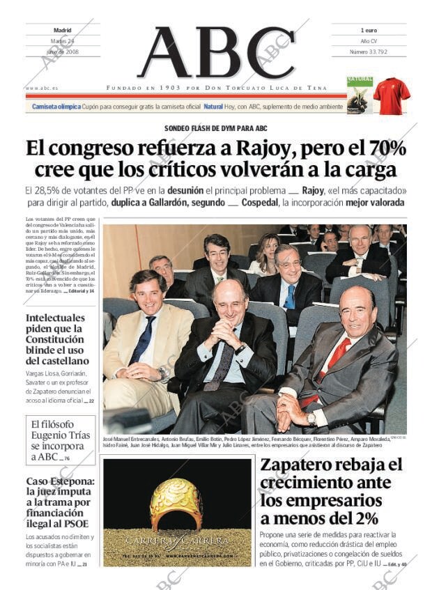 ABC MADRID 24-06-2008 página 1