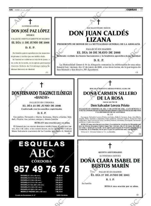 ABC CORDOBA 27-06-2008 página 77