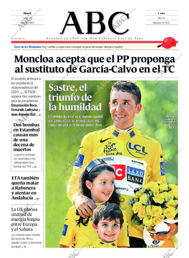 ABC MADRID 28-07-2008 página 1