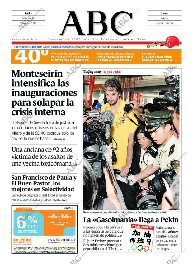ABC SEVILLA 06-08-2008 página 1