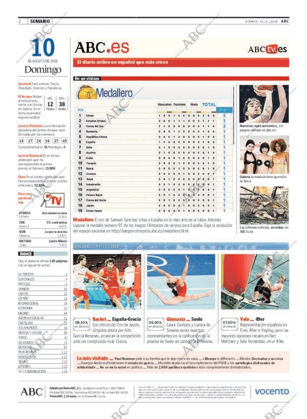 ABC MADRID 10-08-2008 página 2