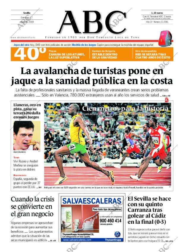 ABC SEVILLA 17-08-2008 página 1