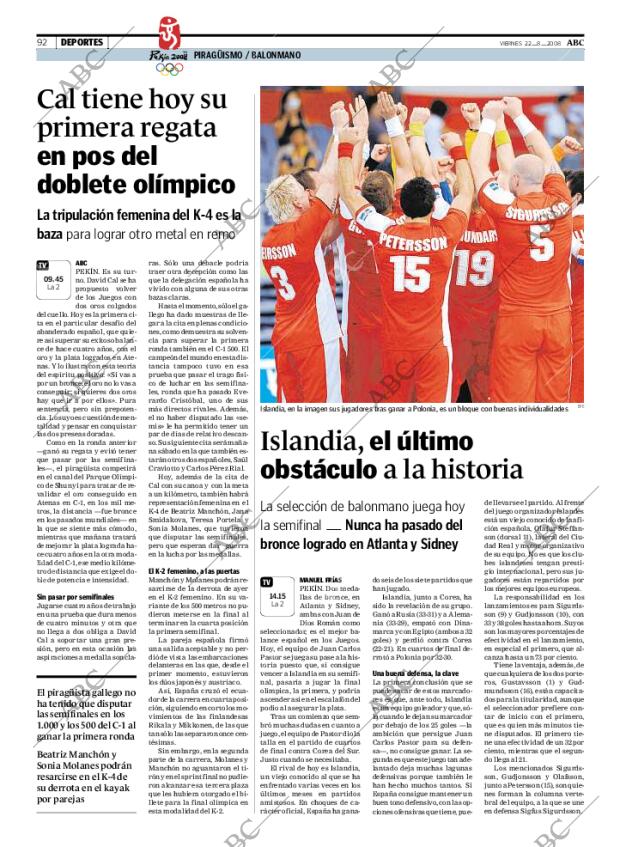 ABC MADRID 22-08-2008 página 92