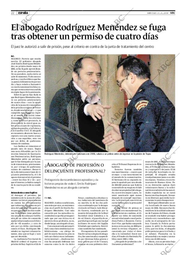 ABC MADRID 27-08-2008 página 22