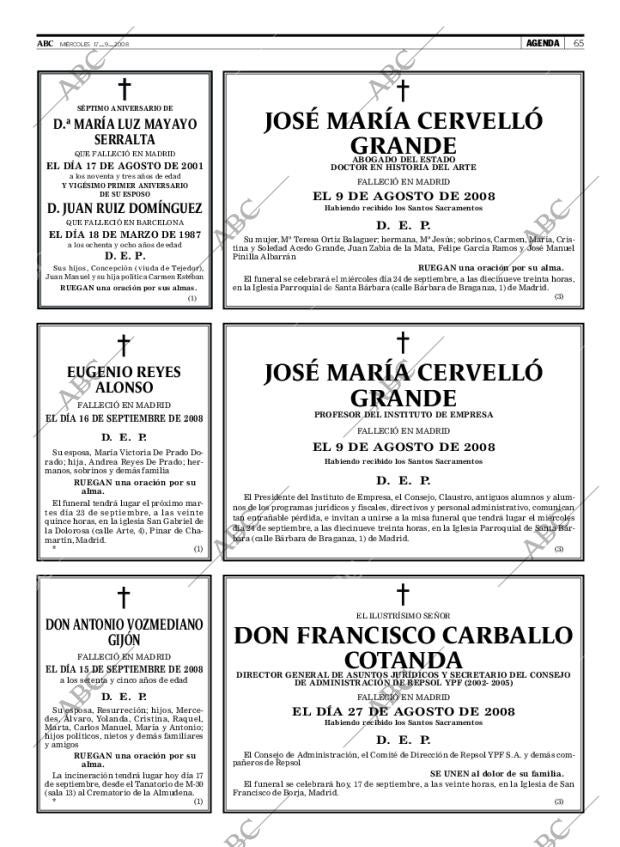 ABC MADRID 17-09-2008 página 65