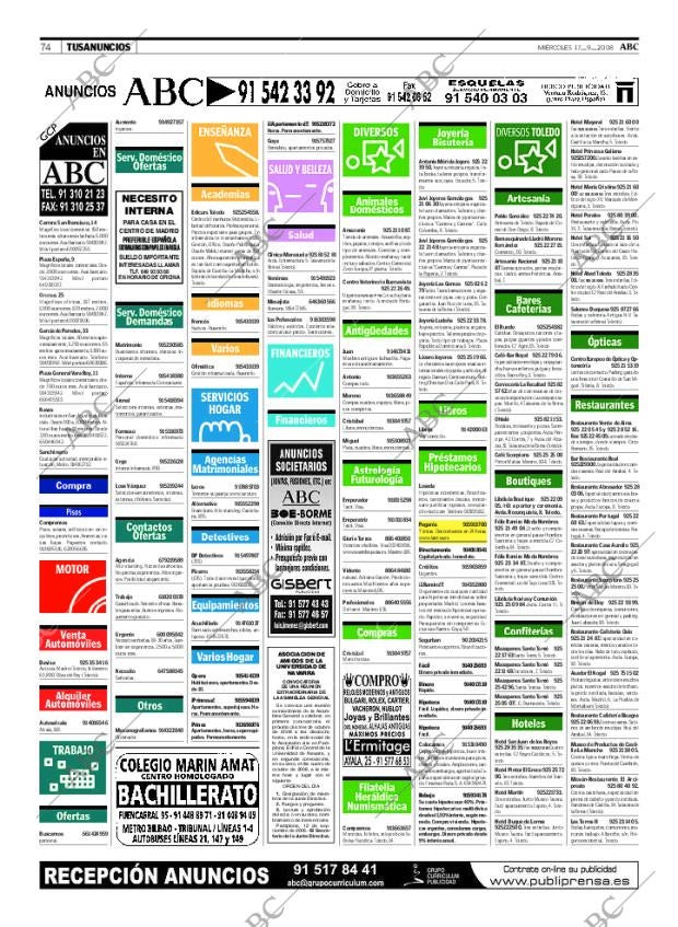ABC MADRID 17-09-2008 página 74