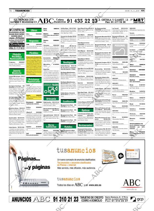 ABC MADRID 18-09-2008 página 74