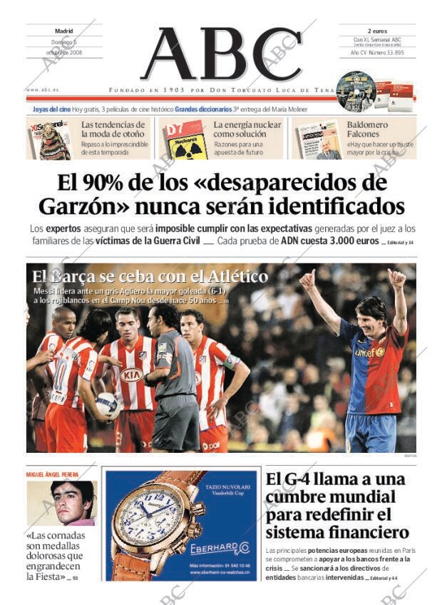ABC MADRID 05-10-2008 página 1