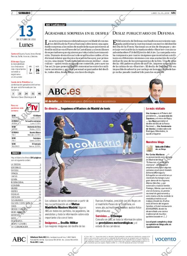 ABC MADRID 13-10-2008 página 2