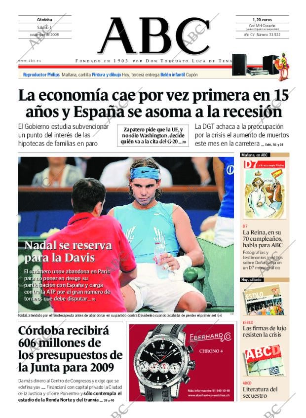 ABC CORDOBA 01-11-2008 página 1