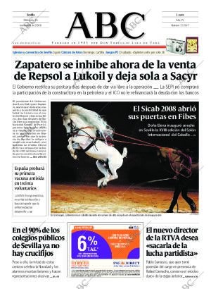 ABC SEVILLA 26-11-2008 página 1