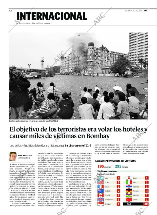 ABC SEVILLA 30-11-2008 página 64