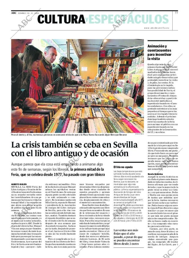ABC SEVILLA 30-11-2008 página 77