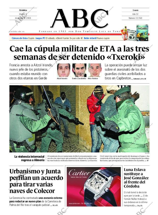 ABC CORDOBA 09-12-2008 página 1