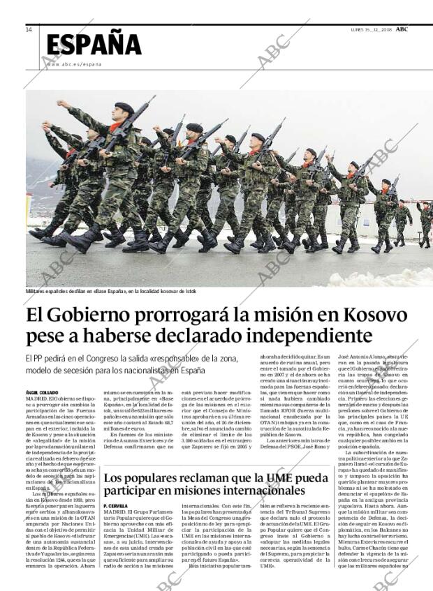 ABC MADRID 15-12-2008 página 14