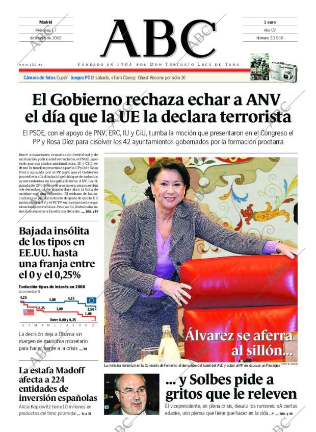 ABC MADRID 17-12-2008 página 1