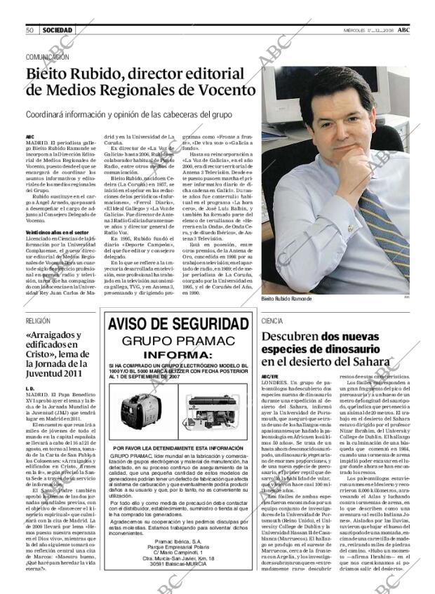 ABC MADRID 17-12-2008 página 50