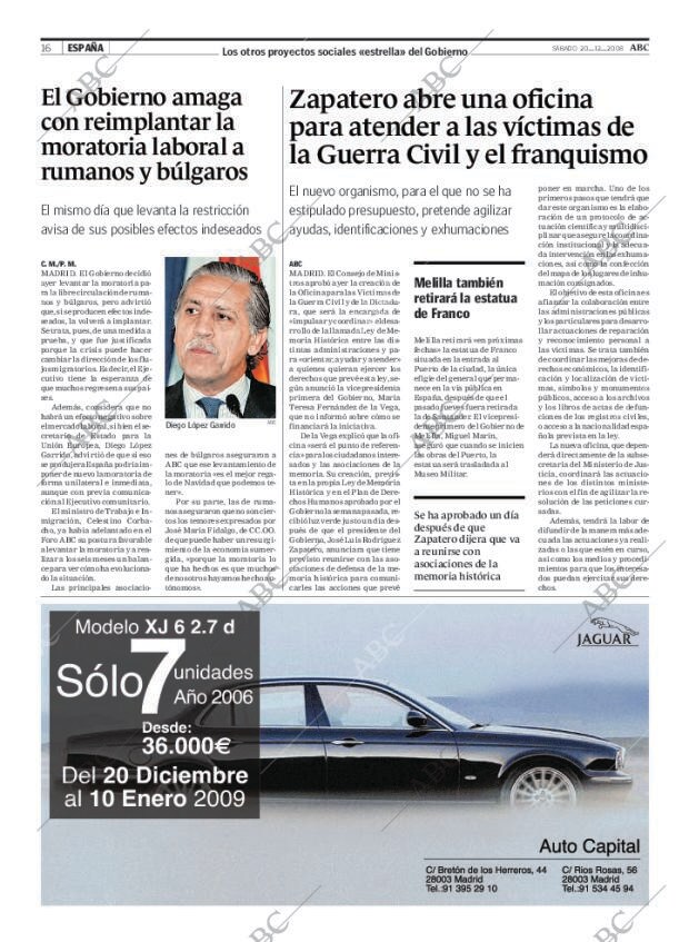 ABC MADRID 20-12-2008 página 16