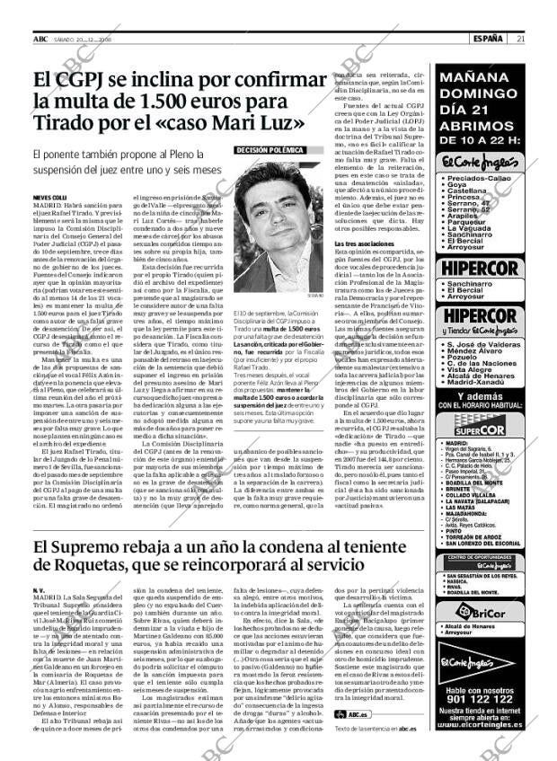 ABC MADRID 20-12-2008 página 21