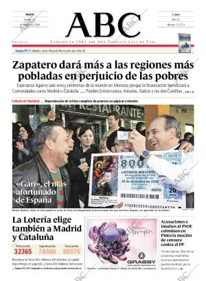 ABC MADRID 23-12-2008 página 1