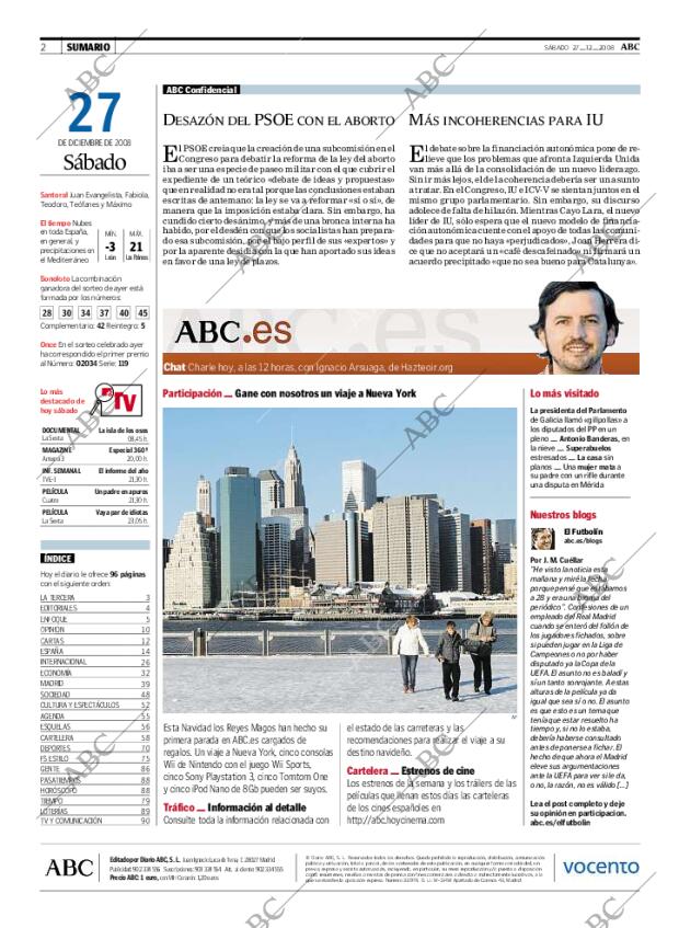 ABC MADRID 27-12-2008 página 2