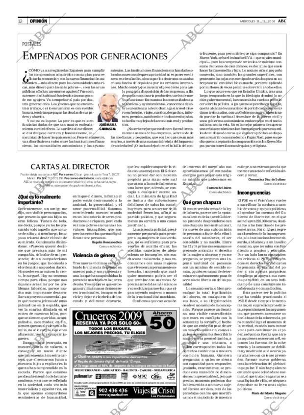 ABC MADRID 31-12-2008 página 12