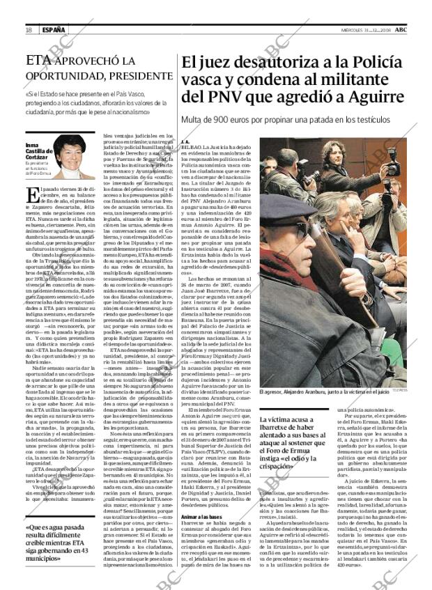ABC MADRID 31-12-2008 página 18