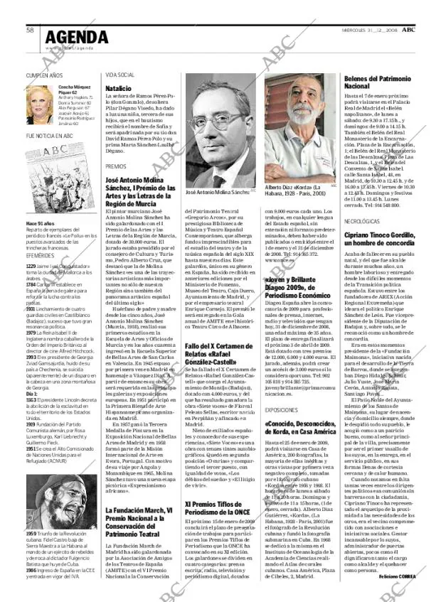 ABC MADRID 31-12-2008 página 58