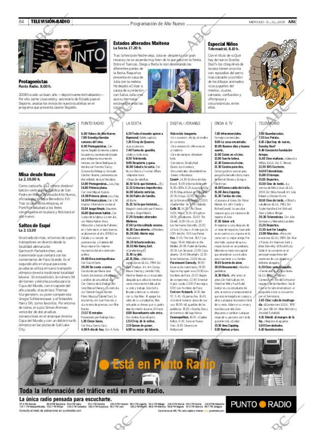 ABC MADRID 31-12-2008 página 84