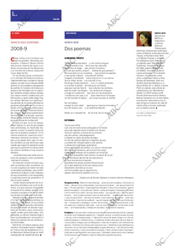 CULTURAL MADRID 03-01-2009 página 20