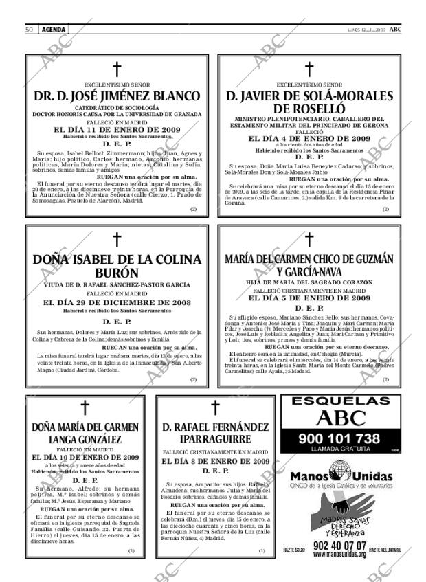 ABC MADRID 12-01-2009 página 50